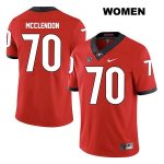 Women's Georgia Bulldogs NCAA #70 Warren McClendon Nike Stitched Red Legend Authentic College Football Jersey FJD5554AL